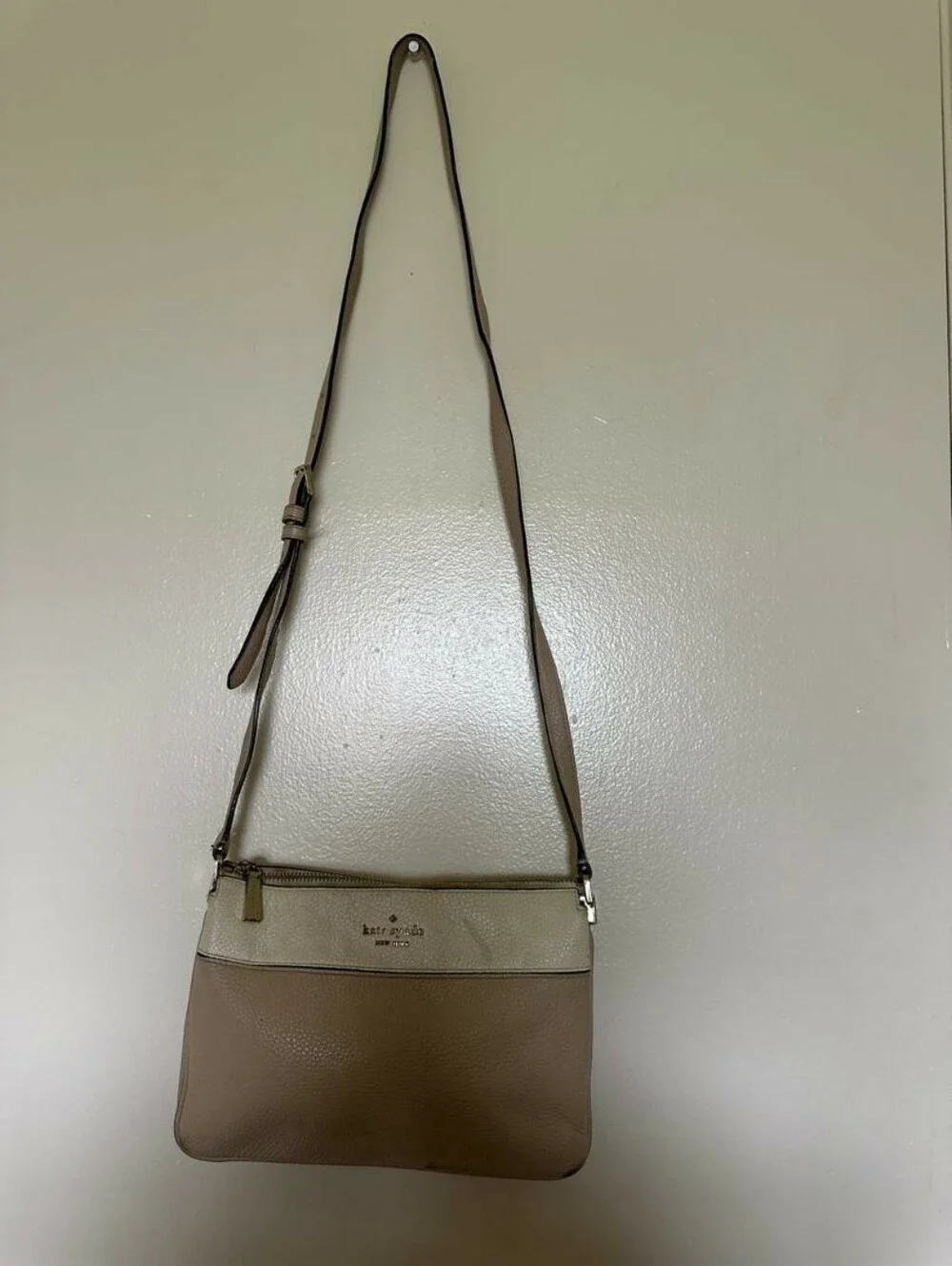 Kate Spade Leila Colorblock Triple Gusset Crossbody Warm Beige Mint